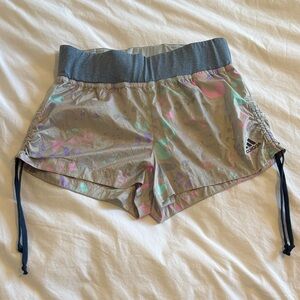 Adidas Women's Gray and Multicolor Athletic Shorts